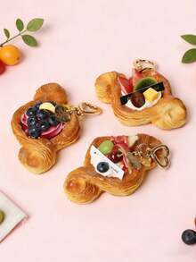 1pc Realistic Fruit Pineapple Keychain, Party Favor Gift For Best Friend - Multicolor - View 3