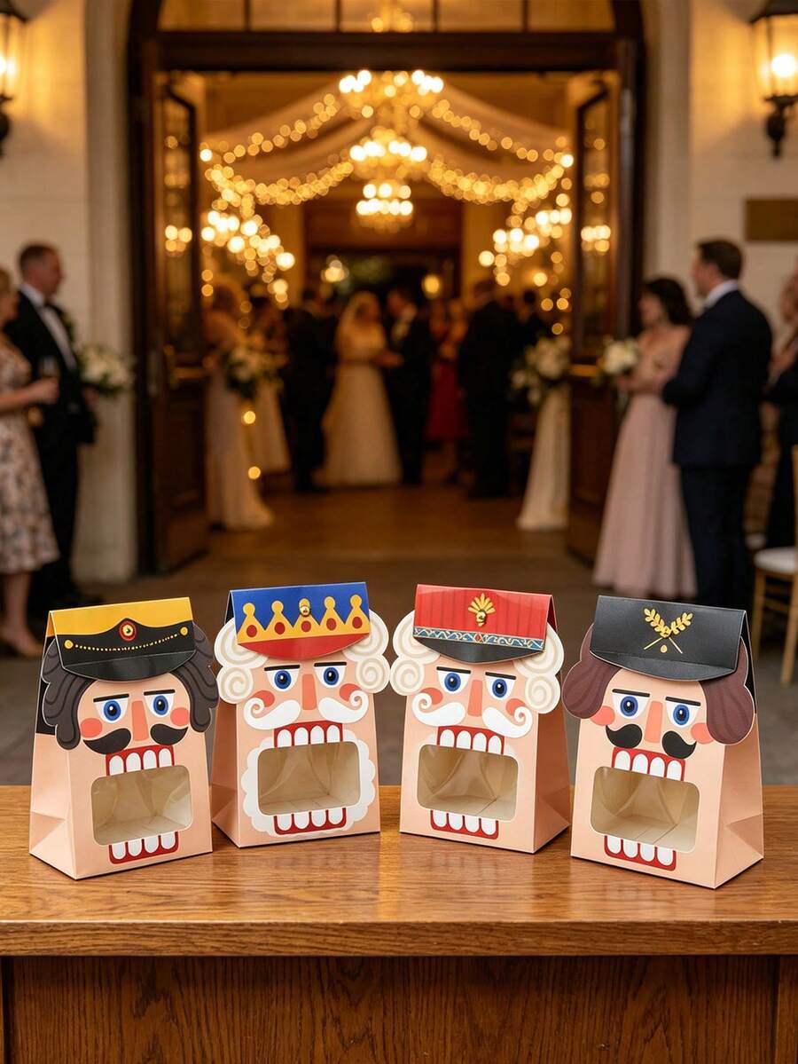 3件組趣味卡通禮物盒 3D視窗禮物盒 生日派對伴手禮 婚禮禮品袋 聖誕包裝 節日派對用品 伴娘禮物 - A - 查看 1