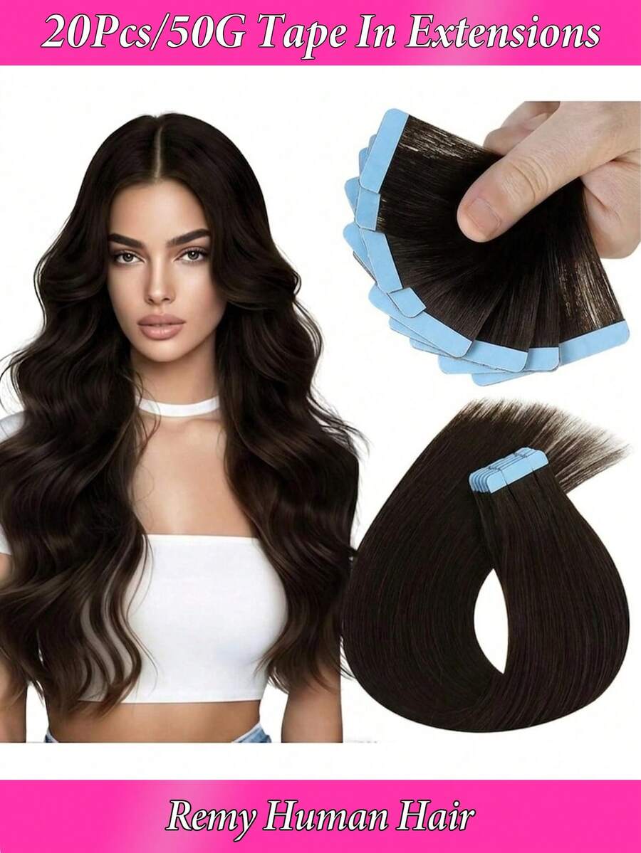 150grams Tape In Hair Extensions Human Hair,#60 Platinum Blonde 16-26inch,20Pcs/50Grams,100% Brazilian Remy Tape Ins Real Human Hair Extension,Christmas Birthday Gift For Women, Perfect For Daily Party & Wedding Use, 4-5 Packs To Add Length & Volume - S2 - 查看 1