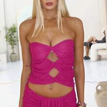 Women Tank Tops & Camis - Hot Pink - View 1