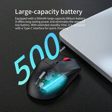 Lenovo N230 Dual-Mode Wireless Mouse | Bluetooth + 2.4G Stable Connection | Ergonomic Design | Rechargeable Battery | Suitable For Office & Gaming - View 6