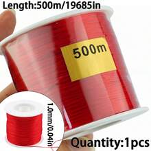 1 Roll Korean Colorful Flat Beading Thread, For Handmade DIY Jewelry Making - Flat Line - View 6