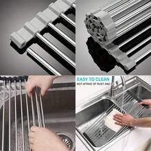 Giá để bát đĩa gấp gọn bằng thép không gỉ, có lớp bọc silicon chống trượt, thoát nước nhanh, tiết kiệm không gian, sản phẩm không thể thiếu năm 2026, món quà hoàn hảo cho ngày Valentine. - Nhiều màu - Xem 9