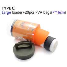 Kit de accesorios de pesca de carpa, sistema de bolsas PVA, herramientas de carga de cebo de carpa, tallos PVA, cargador para aparejos de carpa, equipo de pesca con alimentador de método - Blanco - Ver 7