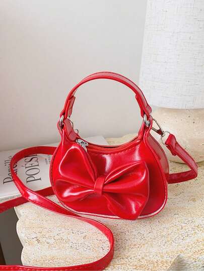 Bolso de verano para niños, nueva llegada, decoración de moño, bolso de hombro elegante. Monedero lindo de princesa, bolso de mano mini para niñas pequeñas