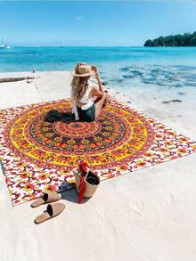 1pc New Outdoor Waterproof Anti-Sand Digital Printed Picnic Mat/Beach Towel, Fashionable And Fresh Pattern, Suitable For Camping And Picnics - B - View 7
