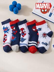 10/5/1 Đôi tất Marvel, tất dài đến bắp chân kiểu hoạt hình Người Nhện dành cho trẻ em, thoáng khí, thấm hút mồ hôi, thoải mái, đa năng, họa tiết hoạt hình thời trang, phù hợp cho học sinh, trẻ em, làm quà tặng và mặc hàng ngày, mùa xuân/hè - Nhiều màu - Xem 23