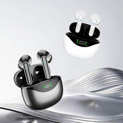 DP4 Wireless Earbuds, In-Ear, Super Long Battery Life, LED Display, High-Quality Sound, Suitable For Sports & Gaming