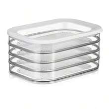 حاويات تخزين الطعام ذات 3 طبقات للثلاجة، صناديق حفظ الطعام محكمة الإغلاق شفافة، صناديق منظمة للطعام المقطع في الثلاجة، حاويات طعام قابلة لإعادة الاستخدام ومانعة للتسرب، مساعدات تخزين المطبخ، مناسبة للاستخدام في الأماكن المغلقة والخارجية والتخييم - متعدد الألوان - مشاهدة 15
