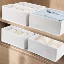 6pcs Drawer/Desktop Makeup Organizer Boxes, Transparent Vanity Organizer Boxes, Anti-Slip Multi-Layer Jewelry & Small Items Storage Boxes, Elegant Storage Boxes, Room Decor, Home Decor, Autumn Decor, Bedroom Decor - White - View 7
