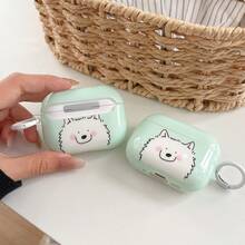Cute Puppy Pattern Protective Case For AirPods 1/2/3/4/Pro2/Pro3 Bluetooth Earphones, Designed Specifically For Apple Wireless Earphones - Mint Green - View 4