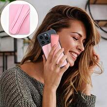 1PC Silicone Lip Balm Phone Holder Stick-On Back Lipstick Bracket Portable Phone Lip Gloss Holder Compatible With Most Smartphones - Multicolor - View 6