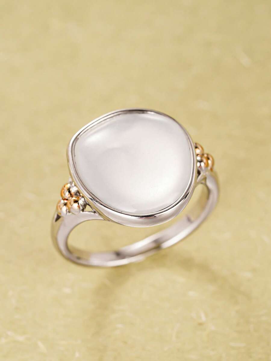 1pc Elegant Ring, Suitable As Valentine's Day Gift, Wedding Anniversary Party Accessory - 2# - View 1