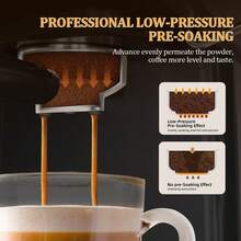 AEOMJK Semi-Automatic Coffee Machine | Touch Screen, Hot & Cold Dual Frothing, Steam Function, 20Bar Pressure, Espresso Coffee Maker, Detachable Water Tank, US Plug, Fashionable Appearance - Semi-automatic Espresso Machine - View 7