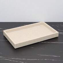 Bộ phụ kiện phòng tắm, Bộ tủ lavabo họa tiết đá sa thạch, Bình đựng xà phòng cầm tay, Cốc đựng xà phòng, Khay đựng xà phòng, Khay đựng bàn chải đánh răng - màu cát - Xem 13