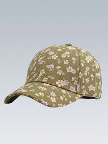 1pc Fashionable Unisex Baseball Cap, INS Style, Couple Printed Street Casual Hat, Outdoor Sports Cap For Women, Spring/Summer - Flower - View 6