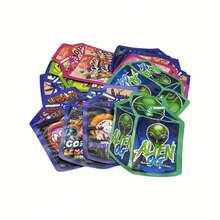 50 Bolsas de Mylar Holográficas con de Lata de Jugo, Brillantes y Reutilizables, para Dulces, Snacks, Gomitas, Recuerdos de, 3.5g - 50 unidades de color aleatorio - Ver 1