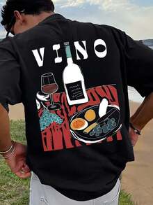 Summer Tops: 1 Men's Graphic Print T-Shirt, Summer Beachwear, Soft-Fit Short-Sleeved T-Shirt. This Men's T-Shirt Has A Casual, Vacation-Style Design And Is Perfect For Beach Trips As Well As Everyday Wear. - White - View 7