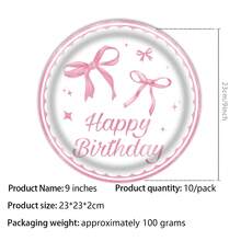 This 51-Piece Bowknot Disposable Tableware Set Includes 10 Dinner Plates, 10 Dessert Plates, 10 Paper Cups, 20 Napkins, 1 Tablecloth, And 1 Extendable Banner. This Convenient Disposable Tableware Is Perfect For Camping, Picnics, Garden BBQs, Weddings, And Birthday Parties. - Multicolor - View 2