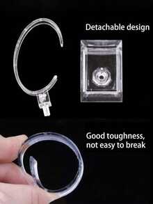 10pcs Clear Watch Display Stand, C-Shaped Plastic Bracelet & Jewelry Display Holder For Watches, Bangles, Bracelets, Store Display, Photo Props & Home Storage - Clear - View 6