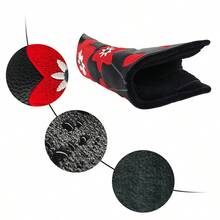 L-Shaped & Straight Golf Putter Head Covers, Universal Protective Club Covers - 彩色T直條 - 查看 6
