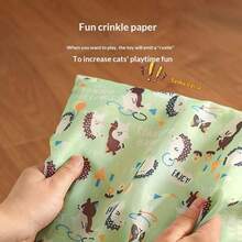 Đồ chơi cho mèo: Đường hầm bằng giấy nhăn, giúp mèo con tự chơi và giải tỏa sự nhàm chán, túi chui cho mèo kèm chuột, đồ dùng cho thú cưng. - Xem 5
