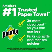 Commercial-Size Pack Custom Sheet Size Waste-Saving Design | Durable Diamond Texture Tough Mess Cleaner | Bounty Paper Towels Select-A-Size White, 1 Mega Roll, 164 Sheets Per Roll - 1 - Xem 5