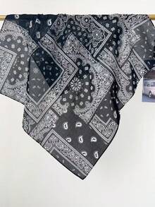 1 chiếc khăn vuông nhỏ bằng cotton in họa tiết hoa điều, kiểu Paisley Bohemian, hàng mới về. - Nhiều màu - Xem 6