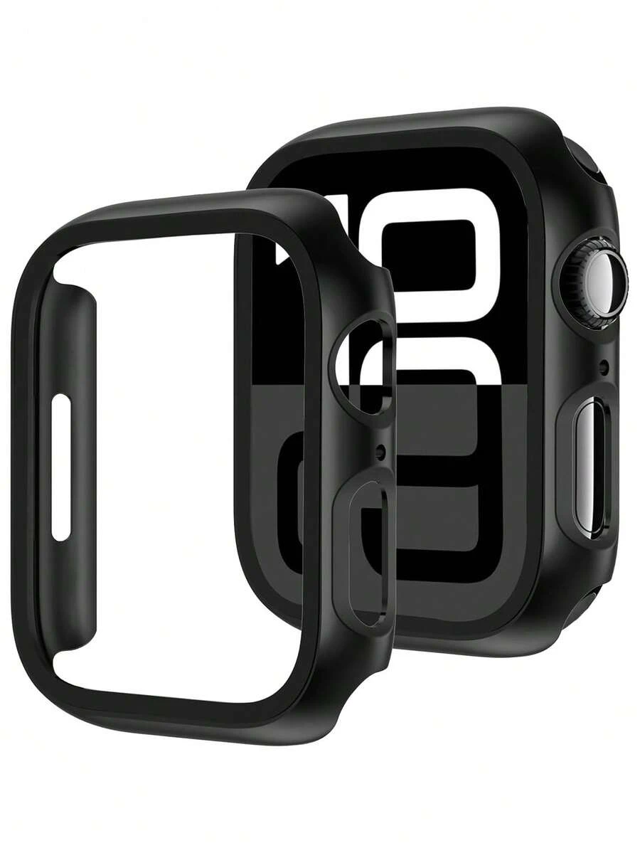 1 chiếc ốp bảo vệ chống rơi bằng nhựa PC rỗng, màu đen, thời trang, unisex, phù hợp với 40/41/42/44/45/46/49mm, áp dụng cho các dòng Ultra/SE/11/10/9/8/7/6/5/4, phụ kiện ốp bảo vệ đồng hồ thông minh.
