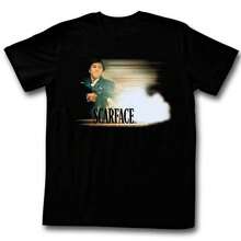 Scar Face Glowy Dude Black T-Shirt High Quality 100% Cotton Short Sleeve Tee, Vintage Movie Print, Fashion Casual Crew Neck Top, Soft And Lightweight, Street Style Hip Hop Clothing, Perfect Gift For Movie Fans - Black - View 8