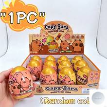 Cute Capybara Surprise Egg Pendant Party Gift Box With 11 Surprises Golden Eggs Decorative Card Birthday Family Gathering Travel Prizes Perfect Gift For Women Back To School Season Stress Relief Fun Playful OUR5 - 1 Piece (random Color) - View 3