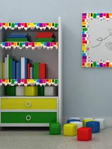 1pc Colorful Pencil Theme Bulletin Board Border Roll - Multicolor Classroom Decor, Back To School Colored Pencil Blackboard Bulletin Board Border Decorative Paper, Suitable For Back To School Season, Pencil Shaped Border Roll For Display Board, Teacher Supplies, Student Workspace, Bulletin Board Decor, And Office - Multicolor - View 6