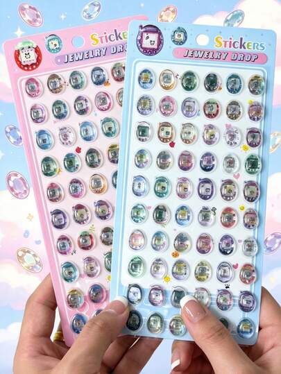 Hình dán hoạt hình 3D dập nổi, hình dán trẻ em - Chất liệu nhựa cao cấp - Chống thấm nước - Hình dán tự dính có thể tái sử dụng - Thích hợp để trang trí DIY trên ốp điện thoại, máy tính xách tay, máy tính để bàn, máy tính bảng, văn phòng phẩm, sổ tay, nhật ký, album ảnh, cốc, tủ lạnh, túi du lịch, túi quà tặng, v.v.