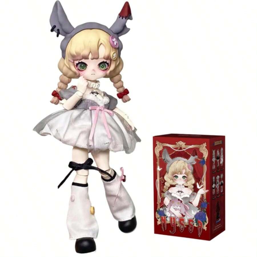 Nyssa Strange Nightmare 系列 BJD 娃娃盲盒，1/12 可爱球形关节娃娃神秘 7 英寸收藏级可动人偶生日圣诞礼物（女孩适用） - 彩色 - 查看 1