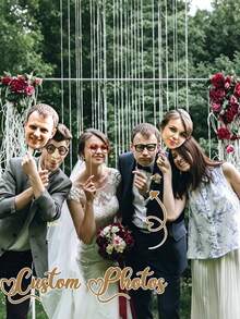 Custom Photo Mask, Personalized Wedding Big Head Prop, Custom Face Cutout Portrait Party Decoration Accessory, Suitable For Wedding And Birthday Costumes - Multicolor - View 4