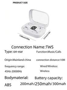 NEW SENYANG Nuevos auriculares inalámbricos verdaderos y auriculares con clip, auriculares Bluetooth de moda para parejas TWS, mini auriculares estéreo HIFI con graves potentes y llamadas claras, adecuados para teléfonos Android e iOS, auriculares deportivos, auriculares inteligentes, excelente como regalo - Ver 9