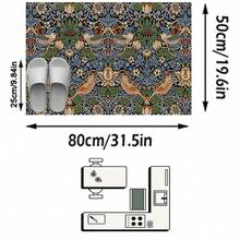 1 pieza Felpudo con patrón floral bohemio, alfombra de área suave para baño, cocina, entrada, pasillo, dormitorio, sala de estar, adecuada para todas las estaciones, lavable a máquina, elegante decoración del hogar - P1 - Ver 11