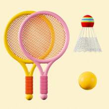 Badminton Racket Set, Interactive Outdoor Sports Tennis Racket Toys Stress Relief, Suitable As Christmas, Birthday Gift - Multicolor - View 3