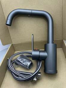 720 Degree Rotating Stainless Steel Faucet With Separate Hot And Cold Control, Built-In G1/2 Inch Inlet Hose, High Pressure Spray Nozzle, High Arch Spout, Brushed Finish, Stainless Steel Structure, Modern Design, Single Hole Mounting, Suitable For Modern Bathroom And Kitchen Sinks, RV Sinks, Essential Home Renovation Accessory - Multicolor - View 13