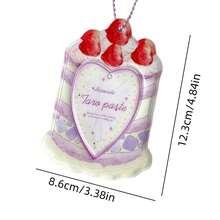 1 chiếc giá treo thẻ hình dâu tây hoạt hình tối giản thời trang 3 inch, giá trưng bày thẻ dành cho fan K-Pop, học sinh, sinh viên, giá đựng thẻ tàu điện ngầm - Hình chữ nhật - Xem 6