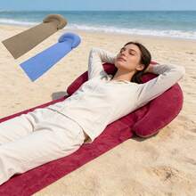 1 pieza Colchoneta inflable de playa, Colchoneta inflable para acampar y senderismo, Colchón de aire inflable para ocio - Multicolor - Ver 1