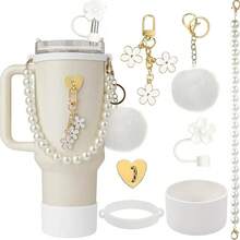 Compatible Mug Accessories Set, 40oz Mug Accessories, Straw Lid Accessories And Insulated Mug Accessories, Mug Accessories, Mug Sleeve Accessories, Mother's Day Gift, Father's Day Gift, Mother's Day Present, Suitable For Insulated Tumblers, Coolers, Mugs, Flat Bottom Cups. Make Your Mug More Stylish, A Unique Gift For Women. - Multicolor - View 10