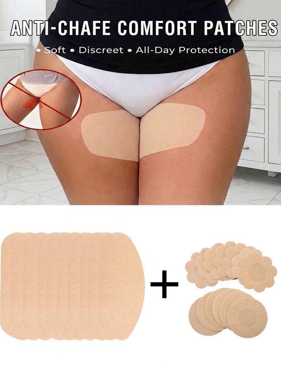 30pcs/Pack Summer Thigh Chafing Covers, Magical Elastic Fabric Anti-Chafing Seamless Leg Sleeves For Athletes, Gentle Compression