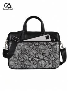 canvas artisan Shockproof Laptop Briefcase Business Anti-Collision Laptop Sleeve Bag With Handle - View 9