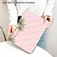 1 chiếc ốp lưng máy tính bảng dạng gập họa tiết cây cọ, có khe cắm bút, chức năng tự động tắt/mở màn hình, thích hợp làm quà tặng cho mùa tựu trường, ngày Valentine, quà tặng ngày lễ. - Nhiều màu - Xem 3