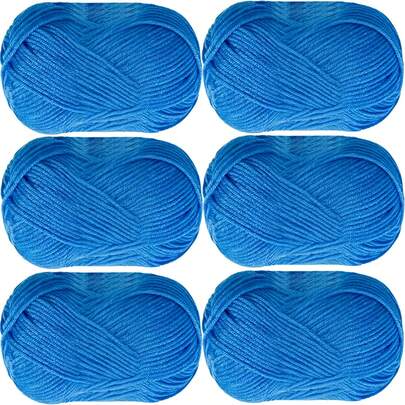 6pcs/300g Acrylic Yarn, Suitable For Knitting Vests, Hats, Bags, Handicrafts, 50g Per Piece