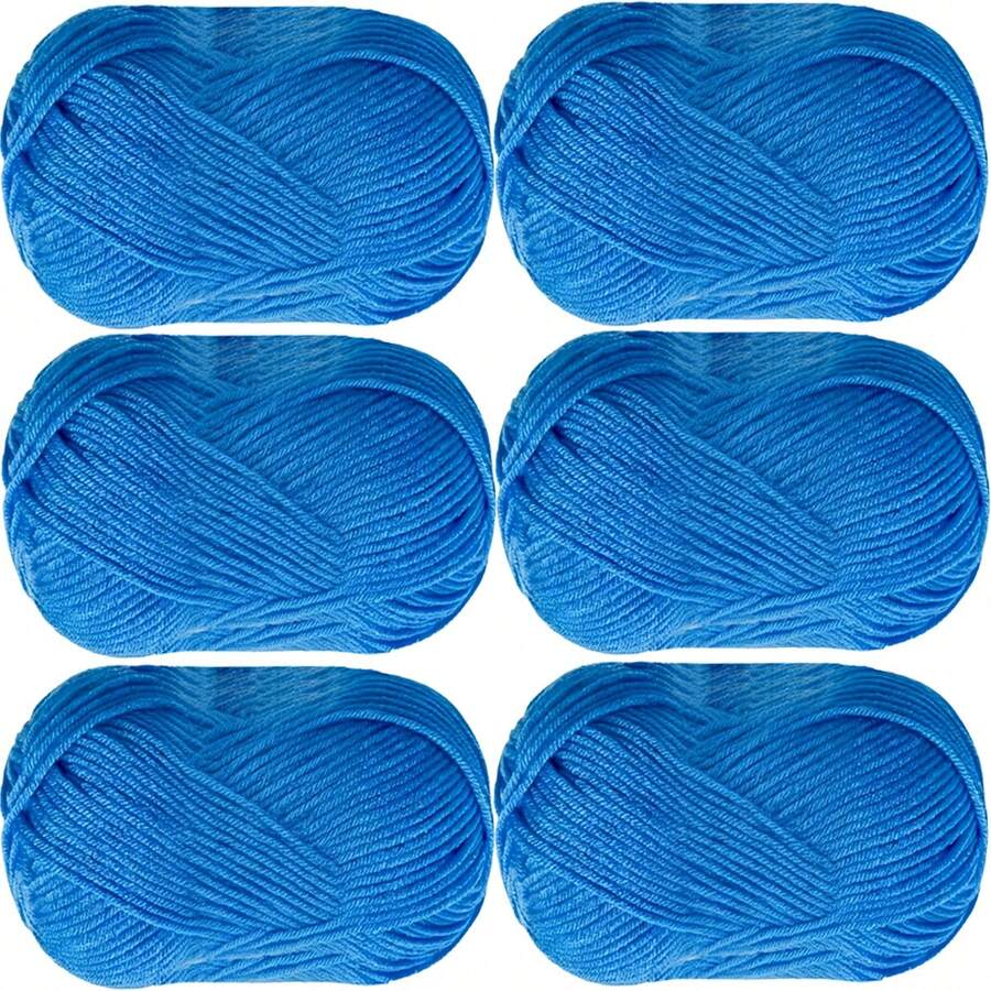 6pcs/300g Acrylic Yarn, Suitable For Knitting Vests, Hats, Bags, Handicrafts, 50g Per Piece - Multiple Styles - View 1