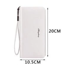 1pc Men's Fashion Classic Long Wallet, Business Casual Large Capacity Zipper Wallet, Multi-Function PU Leather Card Holder, Portable Coin Purse For Daily Use. Provides Multiple Color Options, With 8 Card Slots, 1 Zipper Pocket And 4 Bill Compartments, An Excellent Gift Choice For Men. - Multicolor - View 6
