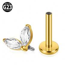 1PC G23 Titanium Marquise Zirconia Lip Studs Ear Helix Helix Cartilage Helix Earrings Body Piercing Jewelry - Như thể hiện trong hình ảnh - Xem 13