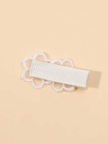 5个可爱卡通小熊婴儿发夹，甜美网纱花朵婴儿发夹，时尚婴儿发饰 - 彩色 - 查看 5